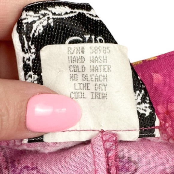 Vintage Dressing Clio Pink Paisley Dress Size Small - Picture 9 of 9